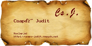 Csapó Judit névjegykártya